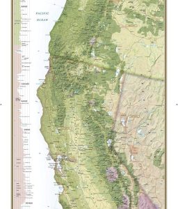 National Geographic Pacific Crest Trail Wall Map Wall Map - Laminated (18 x 48 in) (National Geographic Reference Map)